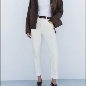 Nwt Zara Bootcut White Jeans